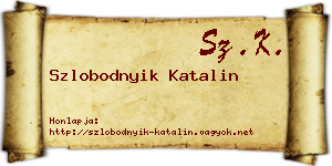 Szlobodnyik Katalin névjegykártya